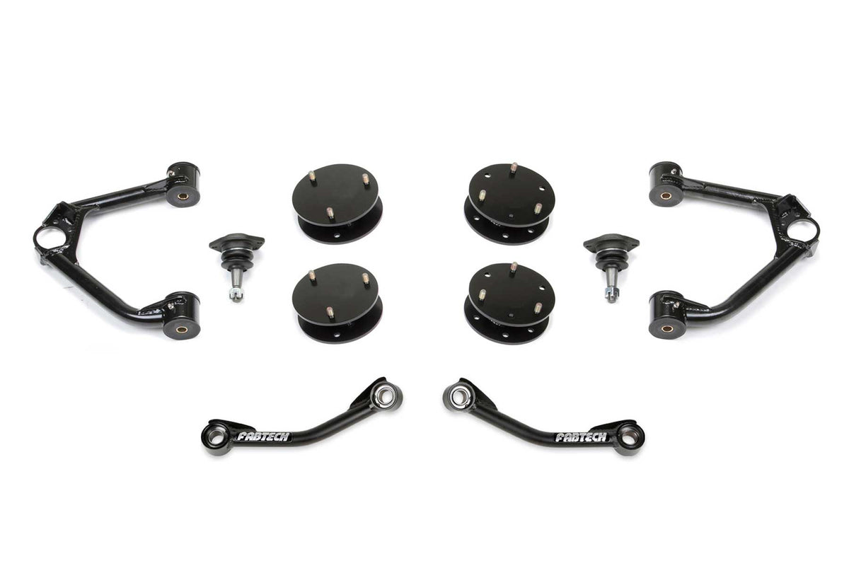 Fabtech 3" UCA KIT W/BJS & SHOCK SPACERS 2021 GM SUV 4WD - K1184