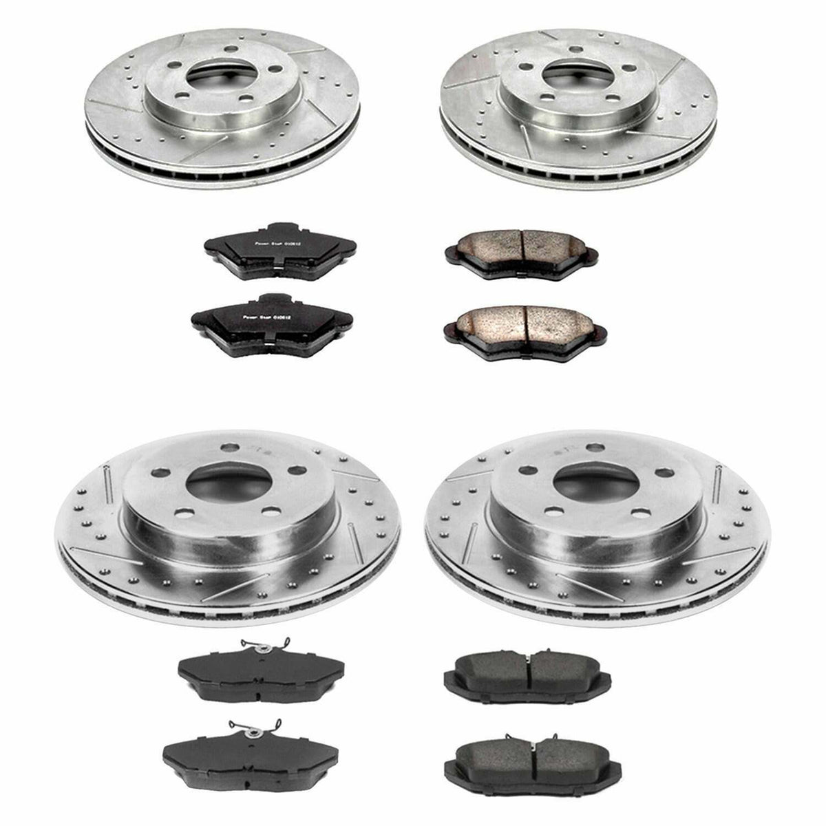 Power Stop 93-97 Ford Thunderbird Front & Rear Z26 Street Warrior Brake Kit - K1326-26