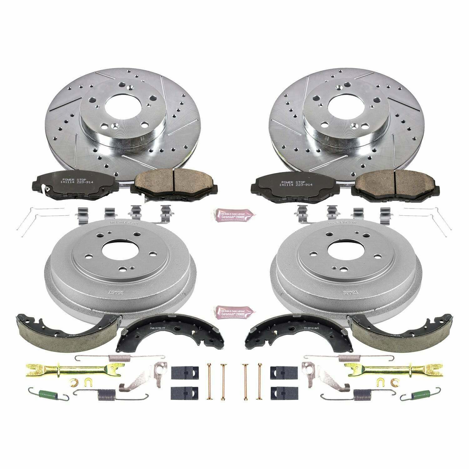 Power Stop 03-07 Honda Accord Front & Rear Z26 Street Warrior Brake Kit - K15107DK-26