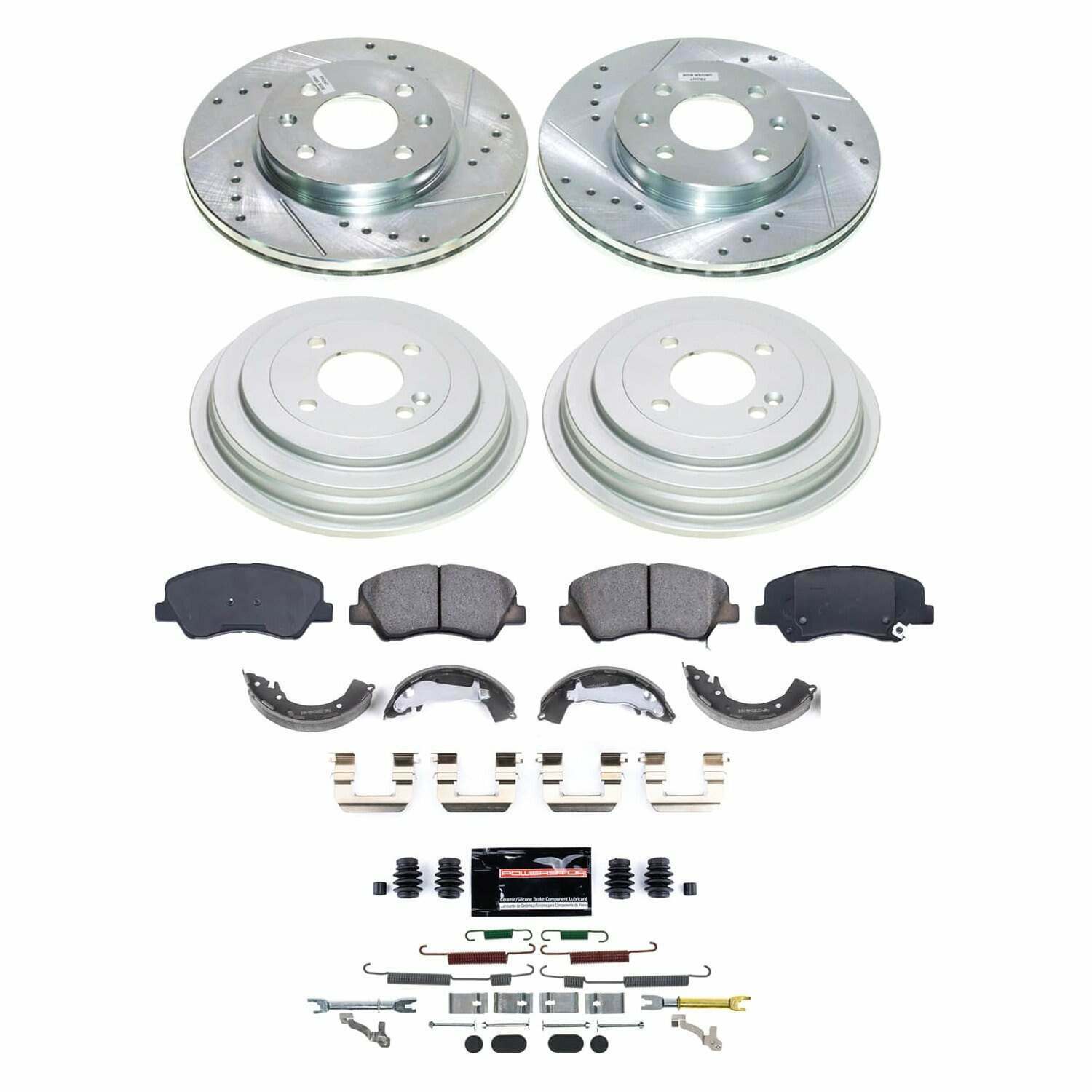 Power Stop 13-17 Hyundai Accent Front and Rear Z23 Evolution Brake Kit - K15494DK