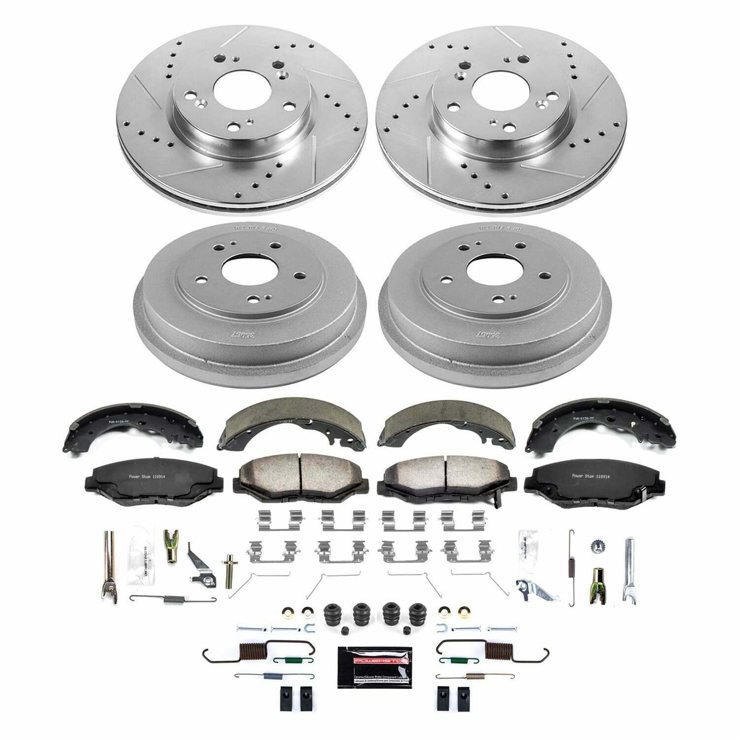 Power Stop 13-14 Honda Fit Front and Rear Z36 Truck & Tow Brake Kit - K15541DK-36