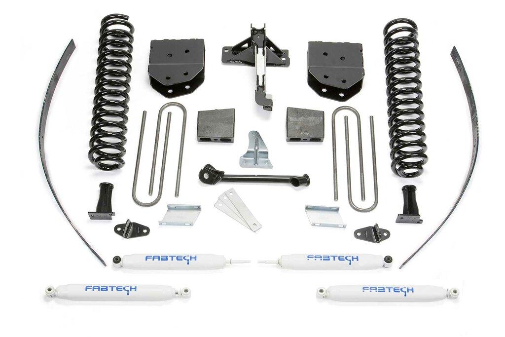 Fabtech 8" Basic Sys W/Perf Shks 2008-16 Ford F250 4Wd W/Factory Overload (2008-2016 F-250 Super Duty, F-250, F-350 Super Duty) - K2122