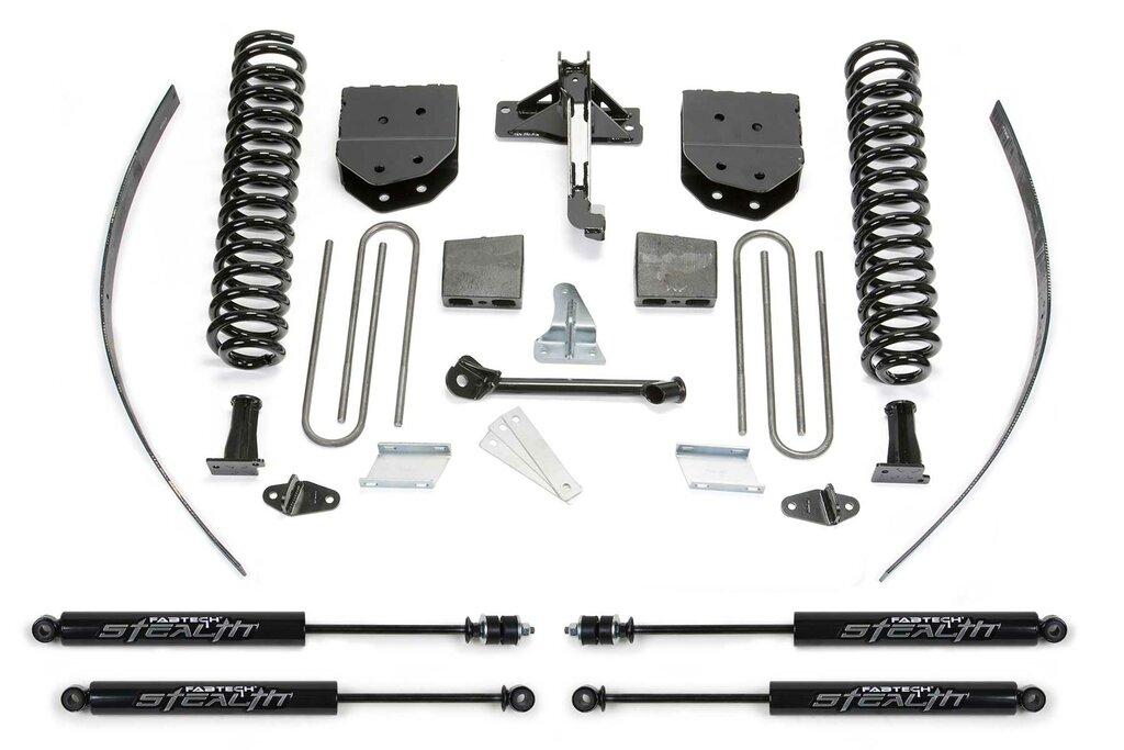 Fabtech 8" Basic Sys W/Stealth 2008-16 Ford F250 4Wd W/Factory Overload (2008-2016 F-250 Super Duty, F-250, F-350 Super Duty) - K2122M