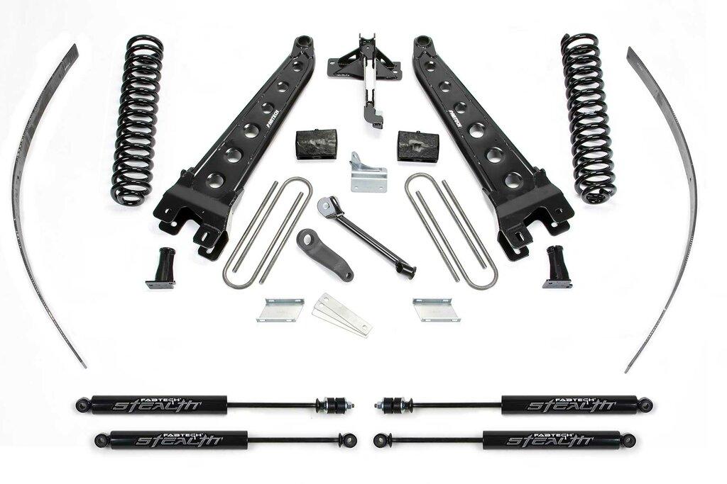 Fabtech 8" Rad Arm Sys W/Coils & Stealth 2008-16 Ford F250 4Wd W/O Factory Overload (2008-2016 F-250 Super Duty, F-250, F-350 Super Duty) - K2123M
