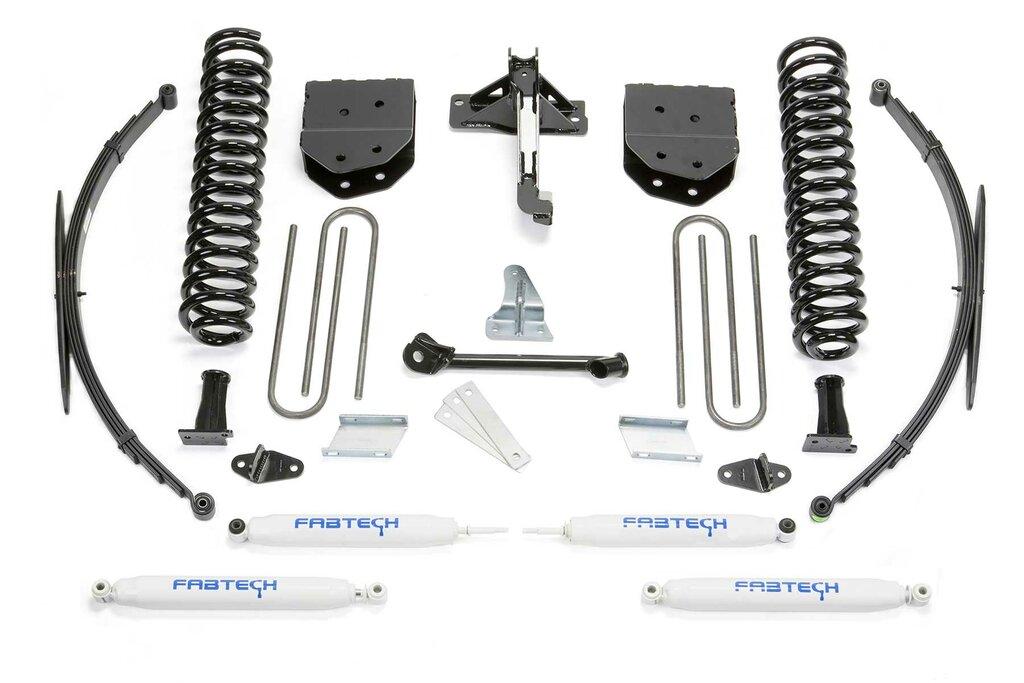 Fabtech 8" Basic Sys W/Perf Shks & Rr Lf Sprngs 2008-16 Ford F250/350 4Wd (2008-2016 F-250 Super Duty, F-250, F-350 Super Duty) - K2127