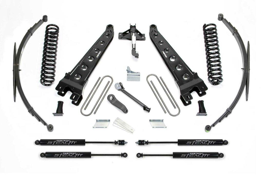 Fabtech 8" Rad Arm Sys W/Coils & Rr Lf Sprngs & Stealth 2008-16 Ford F250/350 4Wd (2008-2016 F-250 Super Duty, F-250, F-350 Super Duty) - K2128M
