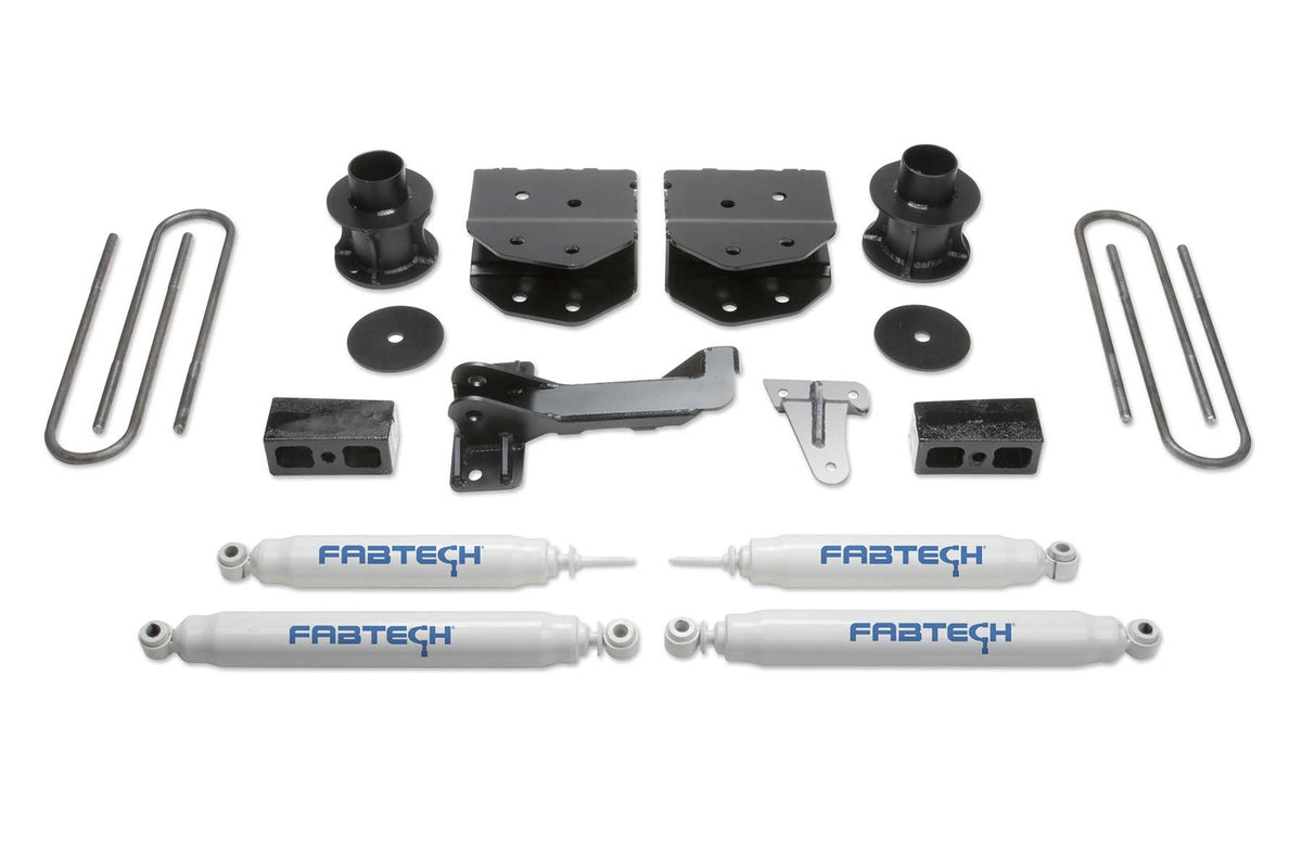 Fabtech 4" Budget Sys W/Perf Shocks 2005-07 Ford F250/350 4Wd (2005-2007 F-250 Super Duty, F-250, F-350 Super Duty) - K2181
