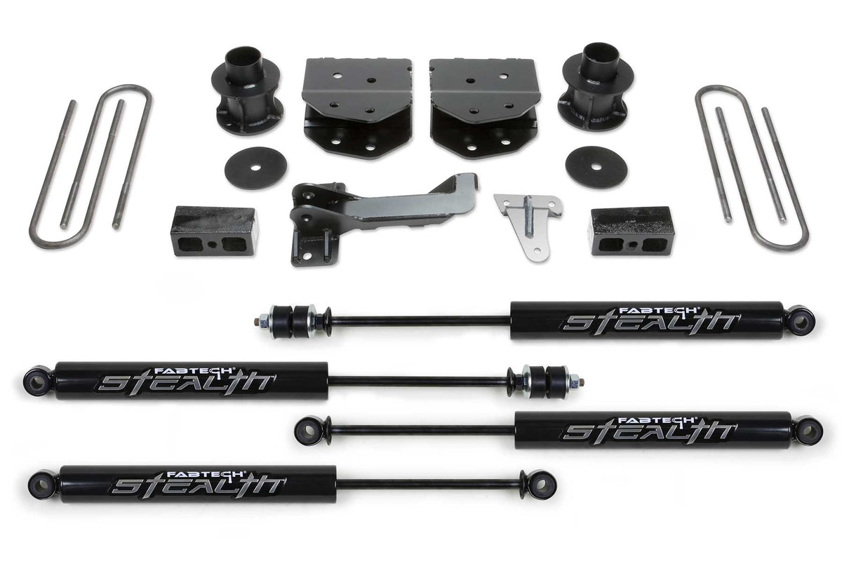 Fabtech 4" Budget Sys W/Stealth 2005-07 Ford F250/350 4Wd (2005-2007 F-250 Super Duty, F-250, F-350 Super Duty) - K2181M