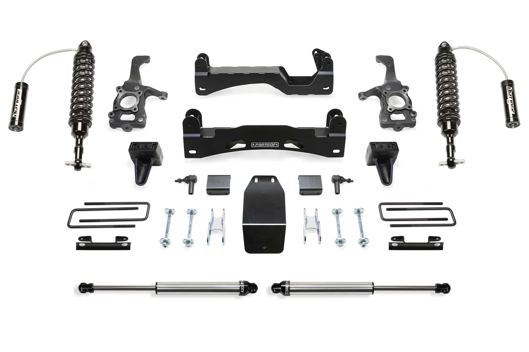 Fabtech 6" Perf Sys W/Dlss 2.5 C/O Resi & Rr Dlss 2015-20 Ford F150 4Wd (2015-2020 F-150) - K2203DL