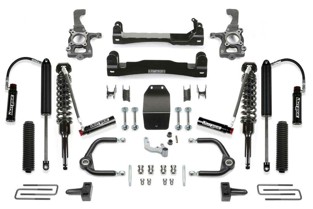 Fabtech 4" System W/ Tubular Uca & 3.0 C/O & 3.0 Rr Smooth 17-20 Ford Raptor (2017-2020 F-150) - K2364DL