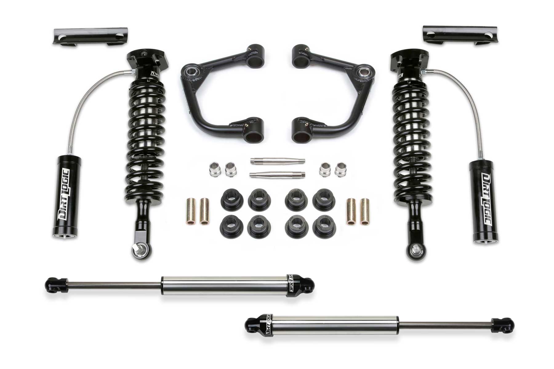 Fabtech 2" UNIBALL UCA SYS W/ DL 2.5 RESI & 2.25 2021 FORD F150 4WD (2021 F-150 King Ranch, F-150 Lariat, F-150 Limited, F-150 Platinum, F-150 XL, F-150 XLT) - K2375DL