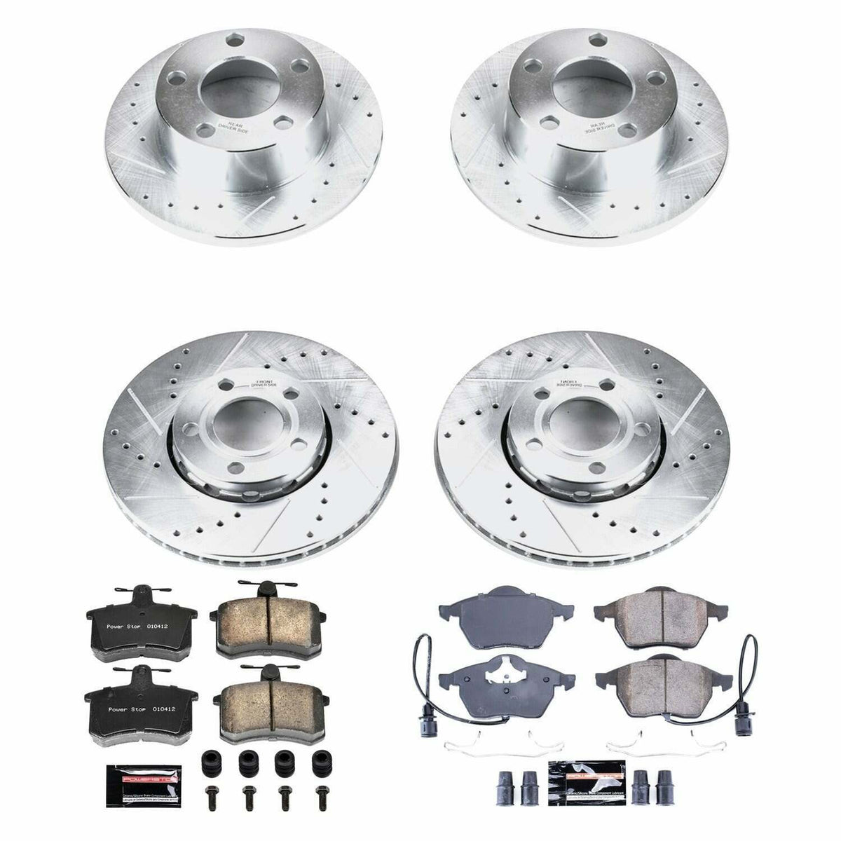 Power Stop 95-97 Audi A6 Front & Rear Z23 Evolution Sport Brake Kit - K2844