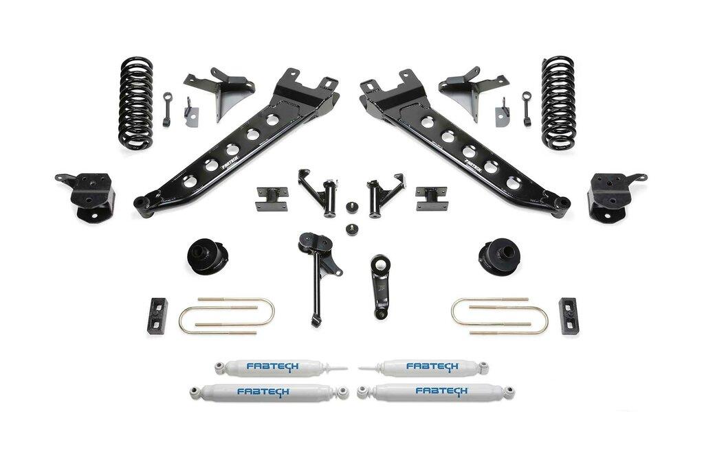 Fabtech 7" Radius Arm Kit W/ Perf Shks 2013-18 Ram 3500 4Wd (2013-2016 3500) - K3147