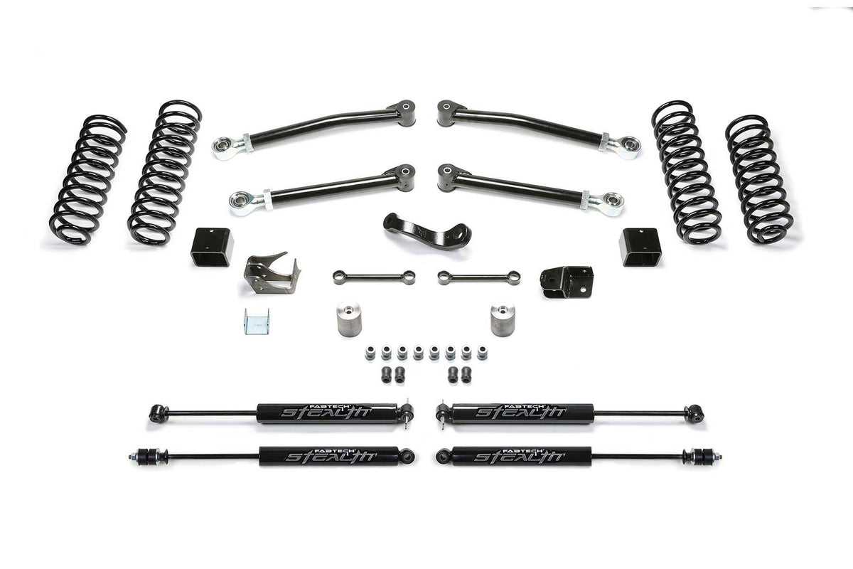 Fabtech 3" Trail W/ Stealth 2007-18 Jeep Jk 2-Door (2007-2018 Wrangler, Wrangler JK) - K4089M