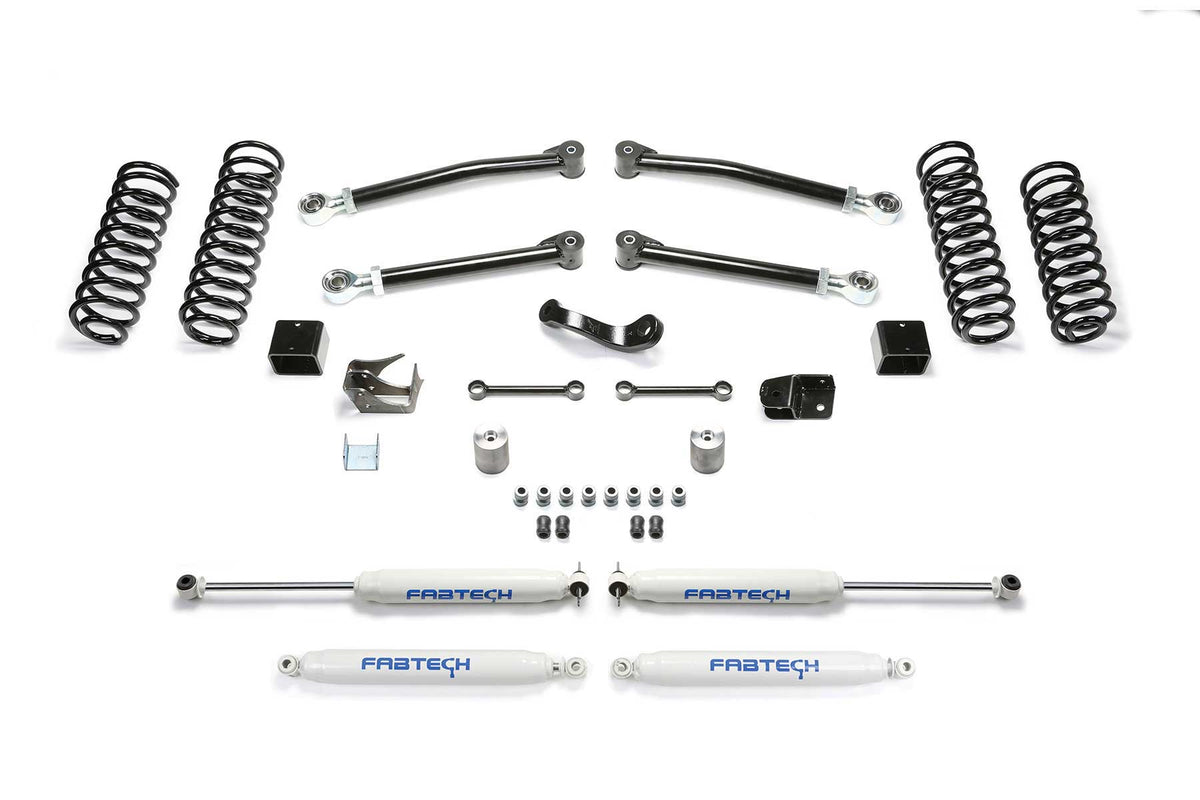 Fabtech 3" Trail W/ Perf Shocks 2007-18 Jeep Jk 4-Door (2007-2018 Wrangler, Wrangler JK) - K4090