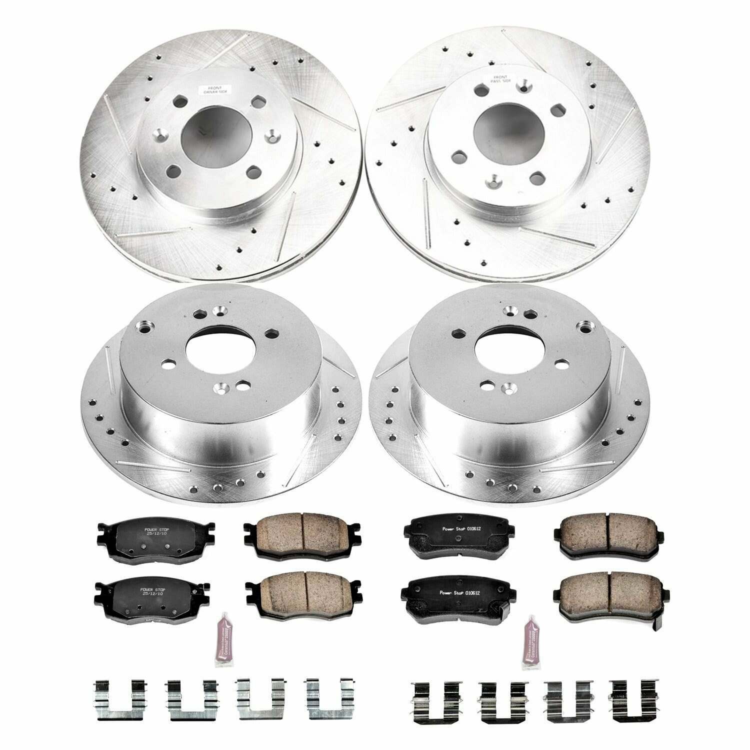 Power Stop 06-07 Hyundai Accent Front & Rear Z23 Evolution Sport Brake Kit - K4091