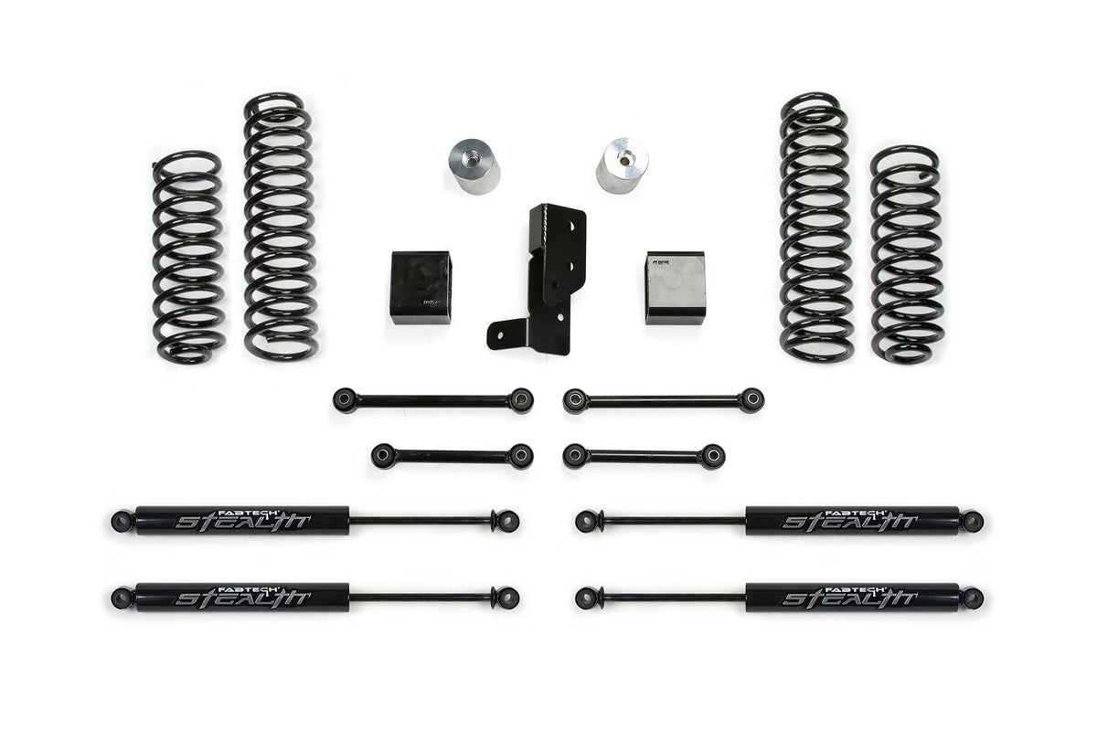 Fabtech 3" SPORT SYSTEM W/ STEALTH 2021 JEEP JL 4XE 4-DOOR - K4200M