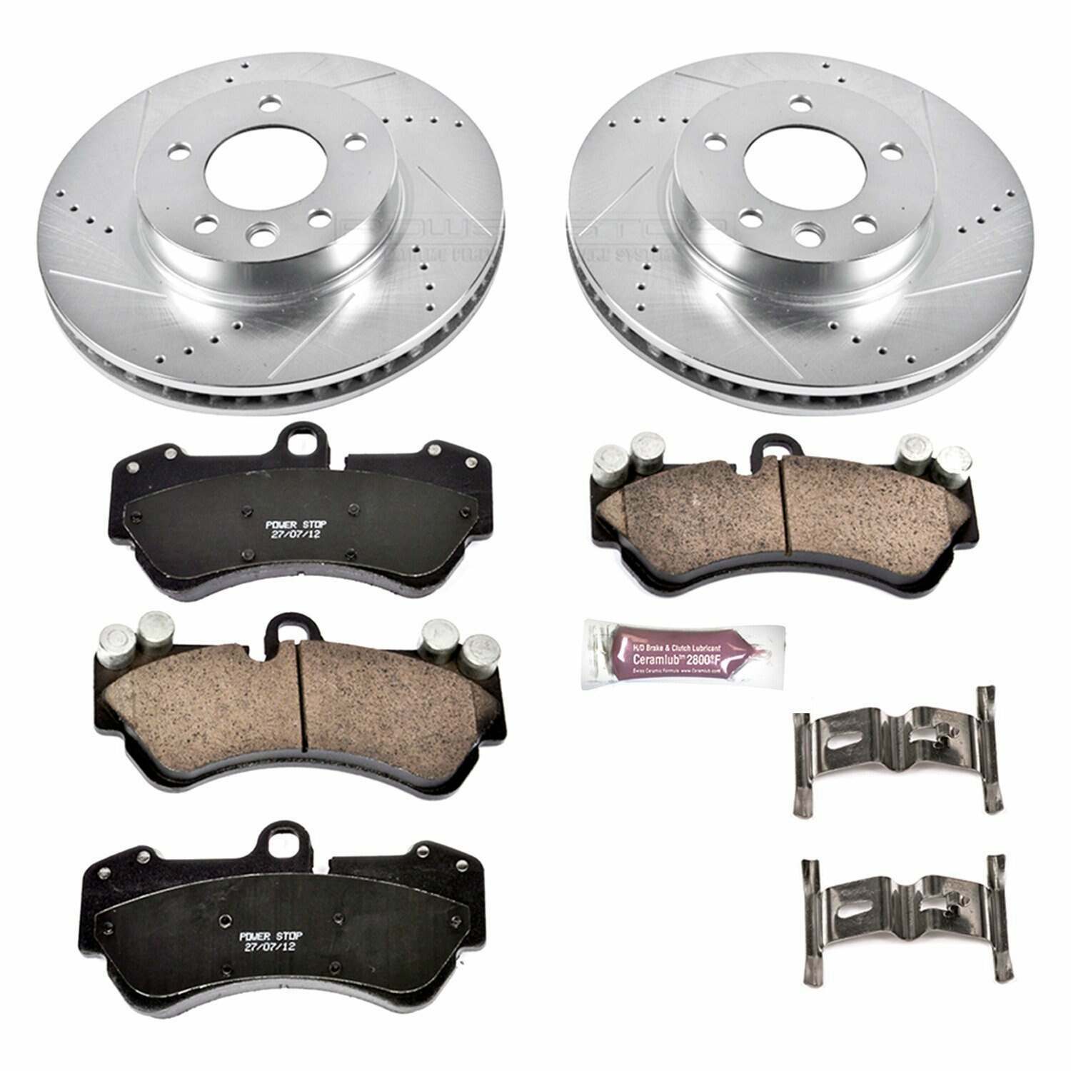 Power Stop 04-06 Porsche Cayenne Front Z26 Street Warrior Brake Kit - K4554-26