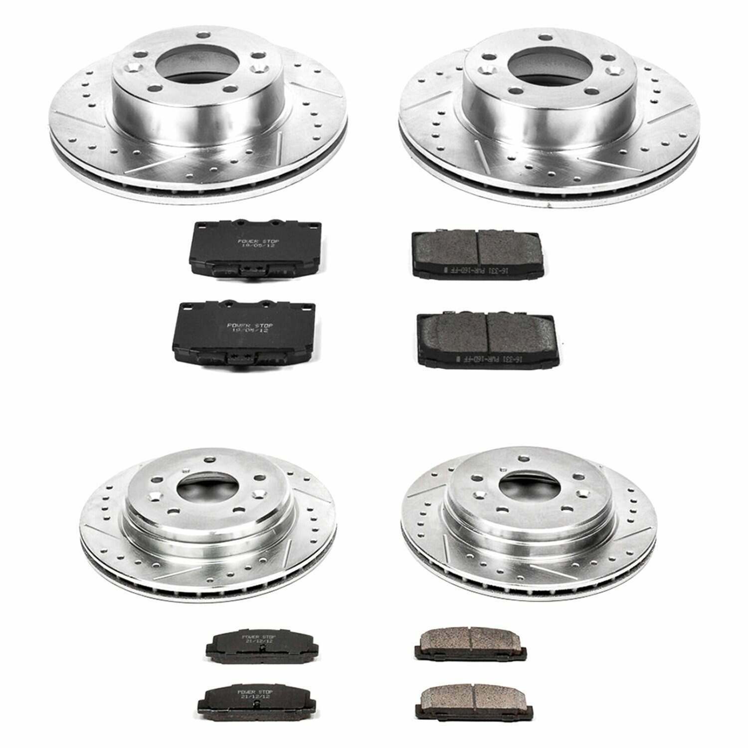 Power Stop 86-91 Mazda RX-7 Front & Rear Z26 Street Warrior Brake Kit - K471-26