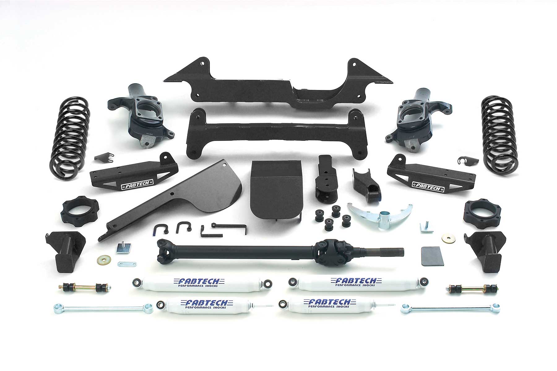 Fabtech 6" Perf Sys W/Perf Shks 03-08 Hummer H2 Suv/Sut 4Wd W/Rr Coil Springs (2003-2008 H2) - K5000