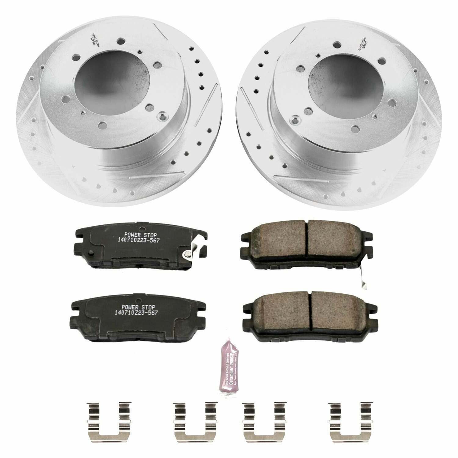 Power Stop 91-00 Mitsubishi Montero Rear Z23 Evolution Sport Brake Kit - K5022