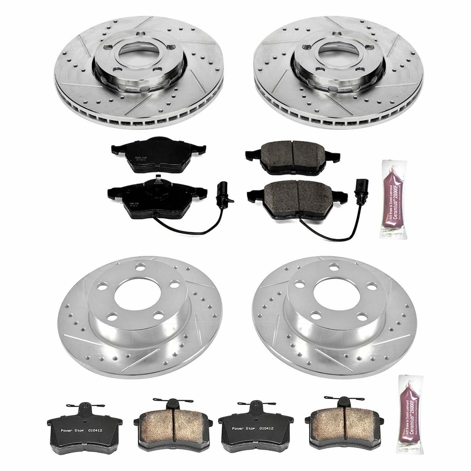 Power Stop 99-01 Audi A4 Quattro Front & Rear Z26 Street Warrior Brake Kit - K530-26