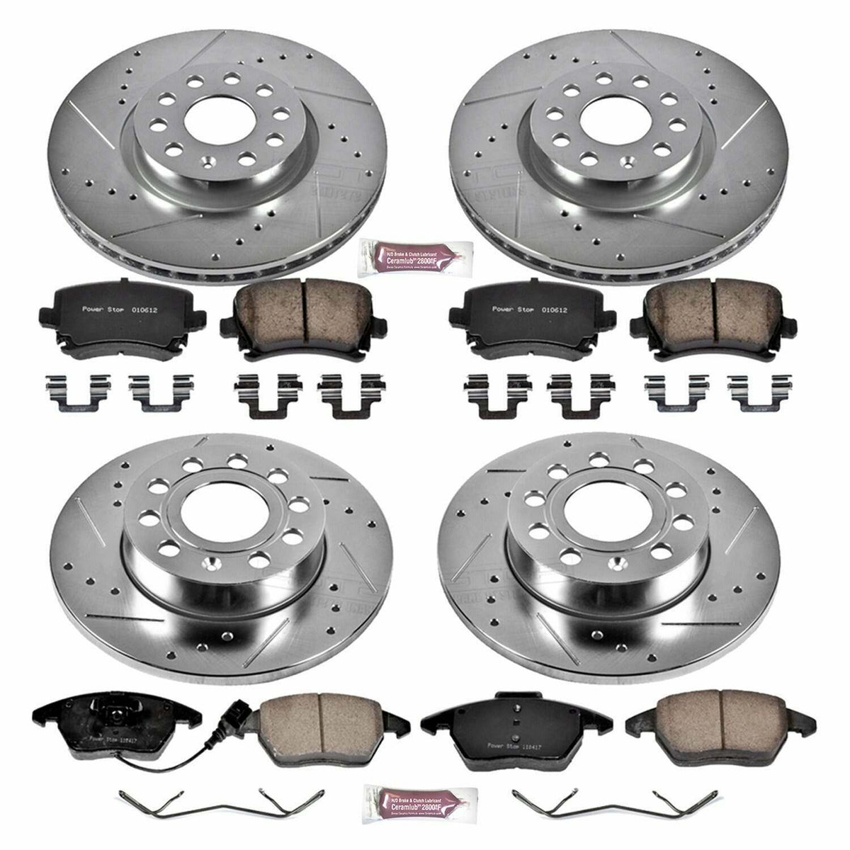Power Stop 2008 Audi A3 Front & Rear Z26 Street Warrior Brake Kit - K5363-26