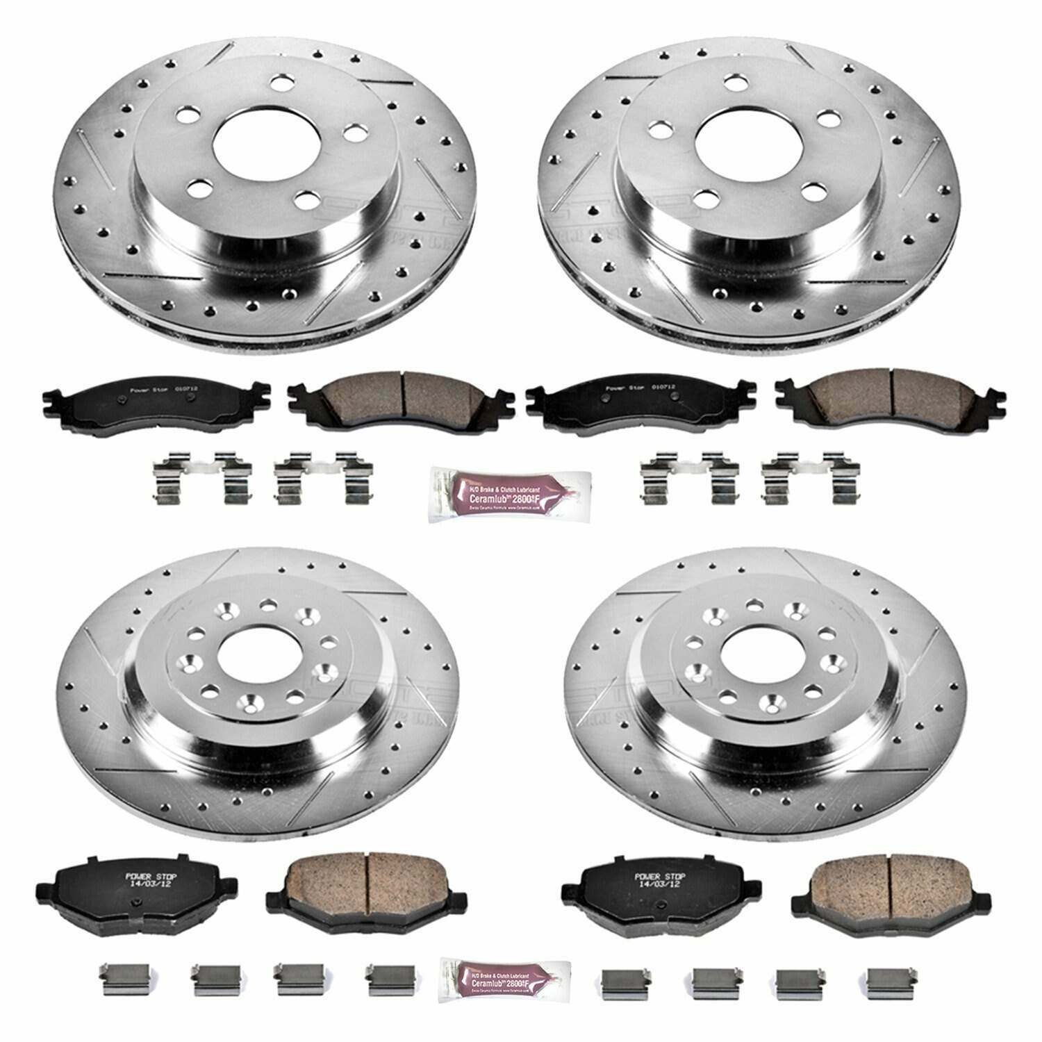 Power Stop 11-12 Ford Taurus Front & Rear Z36 Truck & Tow Brake Kit - K5582-36