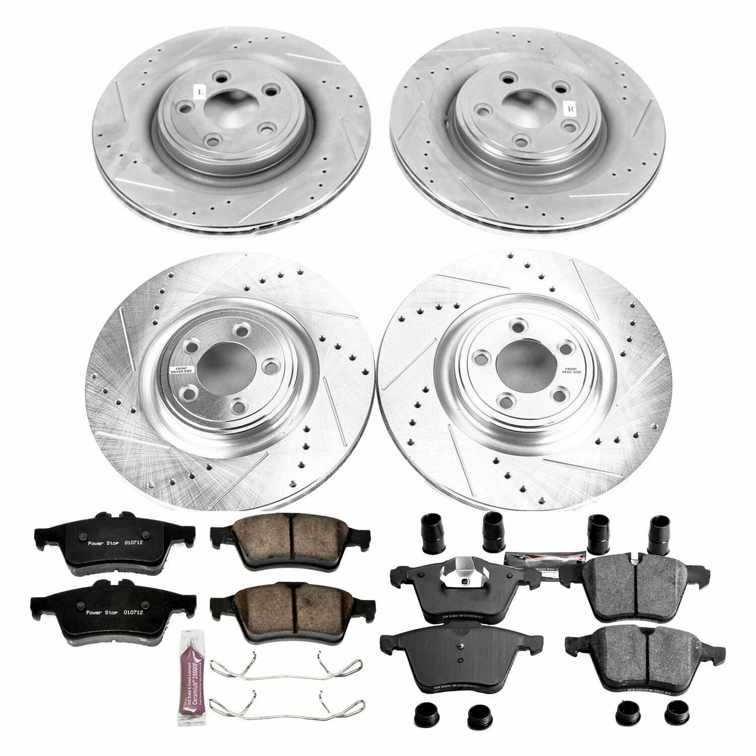 Power Stop 07-08 Jaguar S-Type Front & Rear Z23 Evolution Sport Brake Kit - K5639