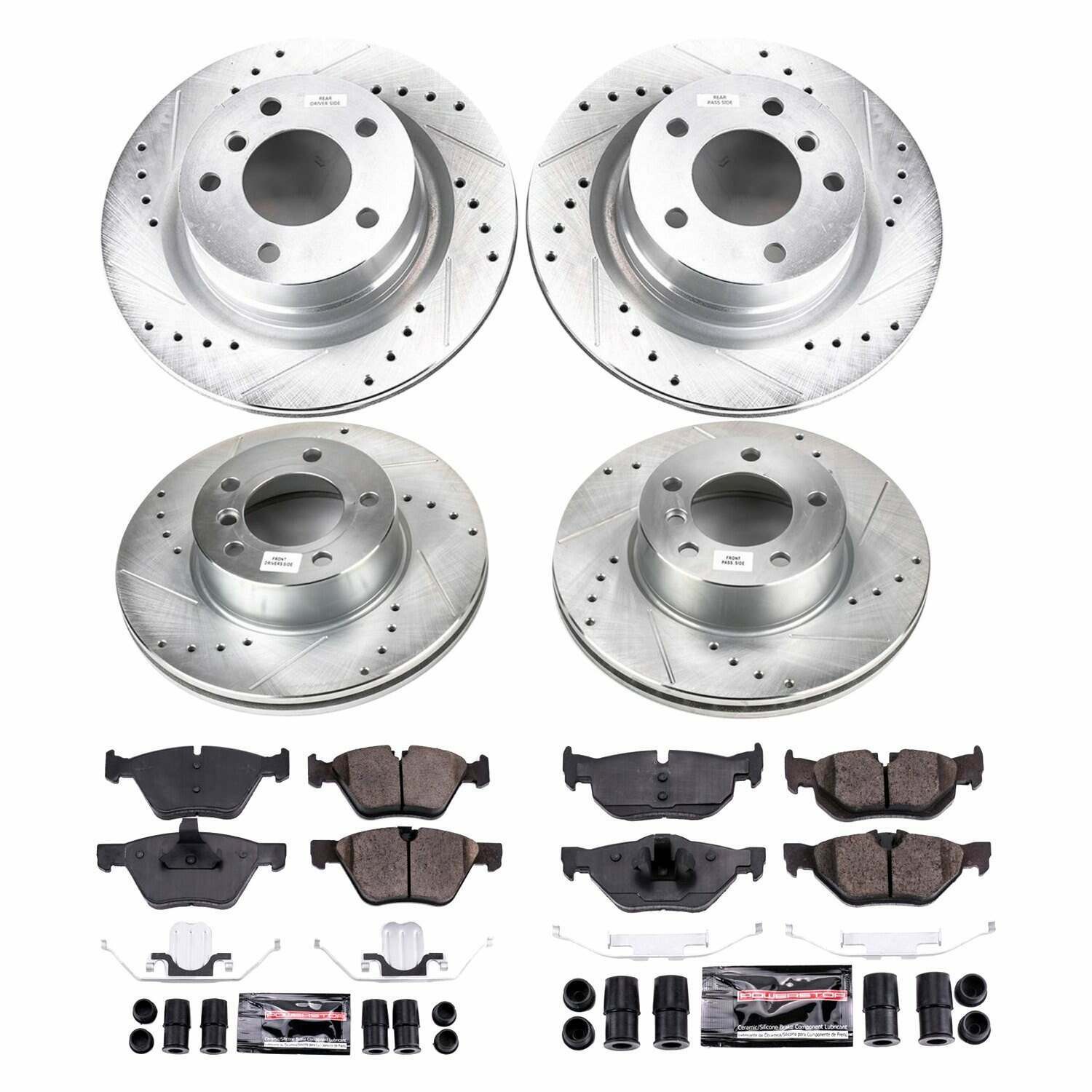 Power Stop 08-10 BMW 128i Front & Rear Z23 Evolution Sport Brake Kit - K5766