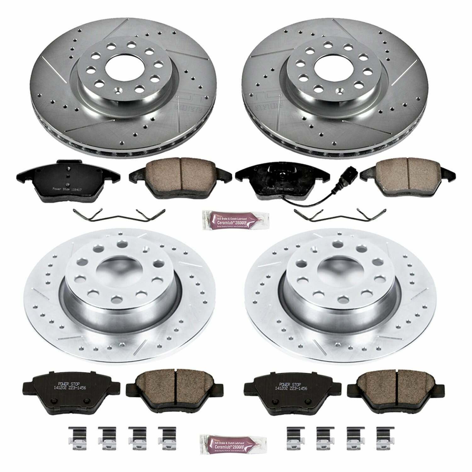 Power Stop 10-12 Audi A3 Front & Rear Z26 Street Warrior Brake Kit - K5801-26