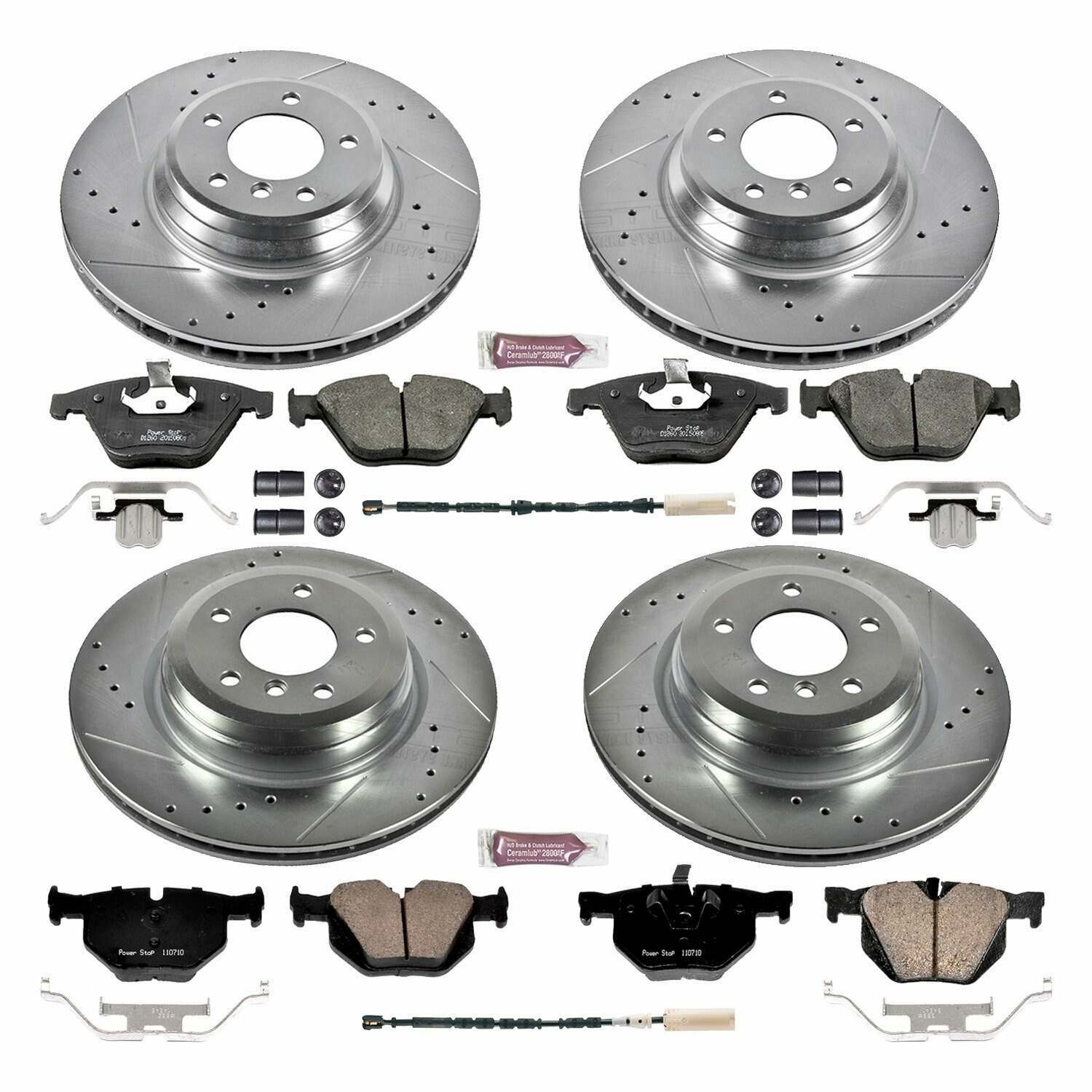 Power Stop 11-13 BMW 335i Front & Rear Z26 Street Warrior Brake Kit - K6057-26