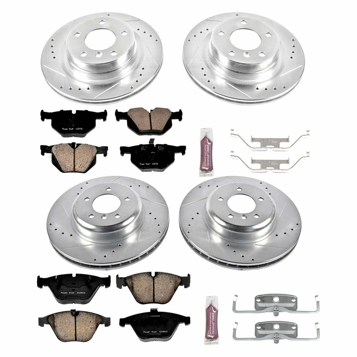 Power Stop 11-13 BMW 335i xDrive Front & Rear Z26 Street Warrior Brake Kit - K6059-26