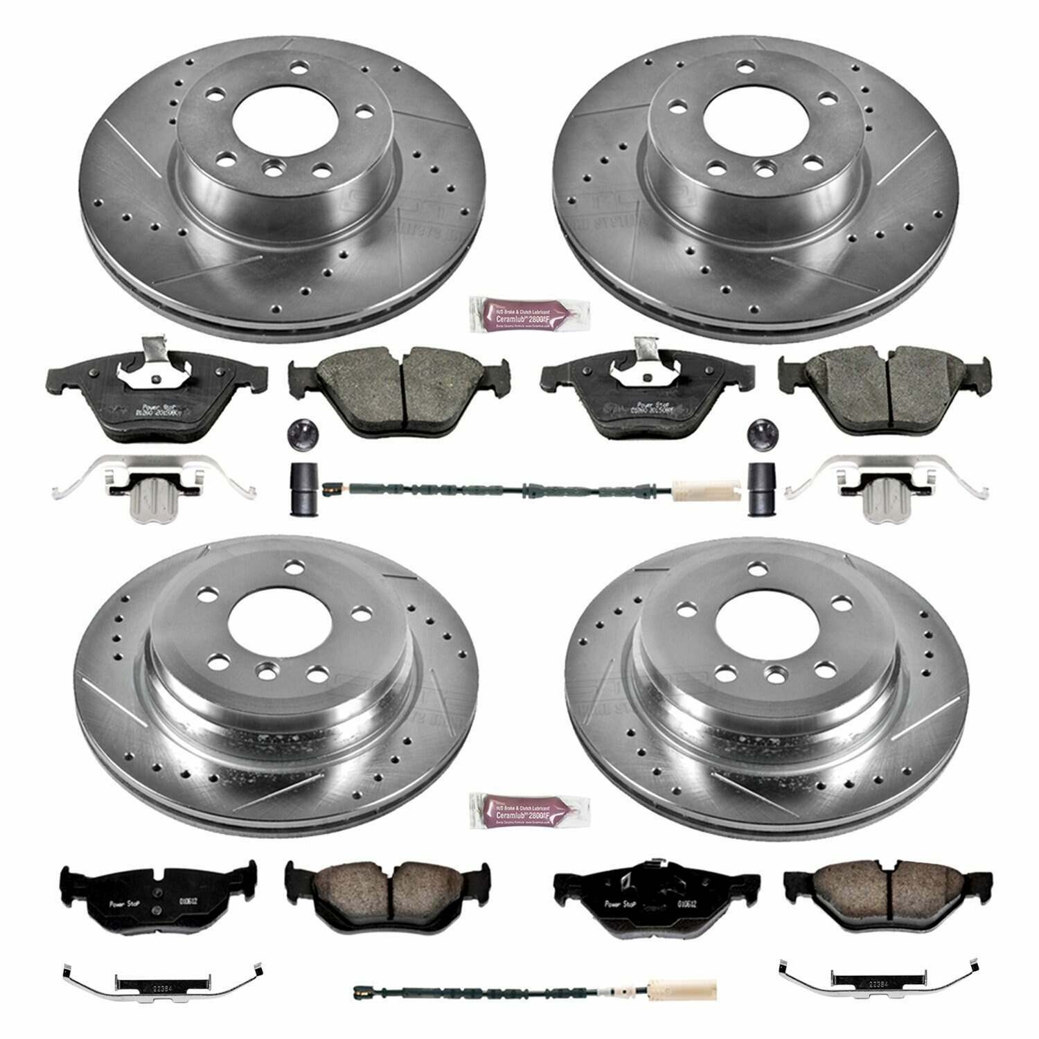 Power Stop 11-12 BMW 328i xDrive Front & Rear Z26 Street Warrior Brake Kit - K6074-26