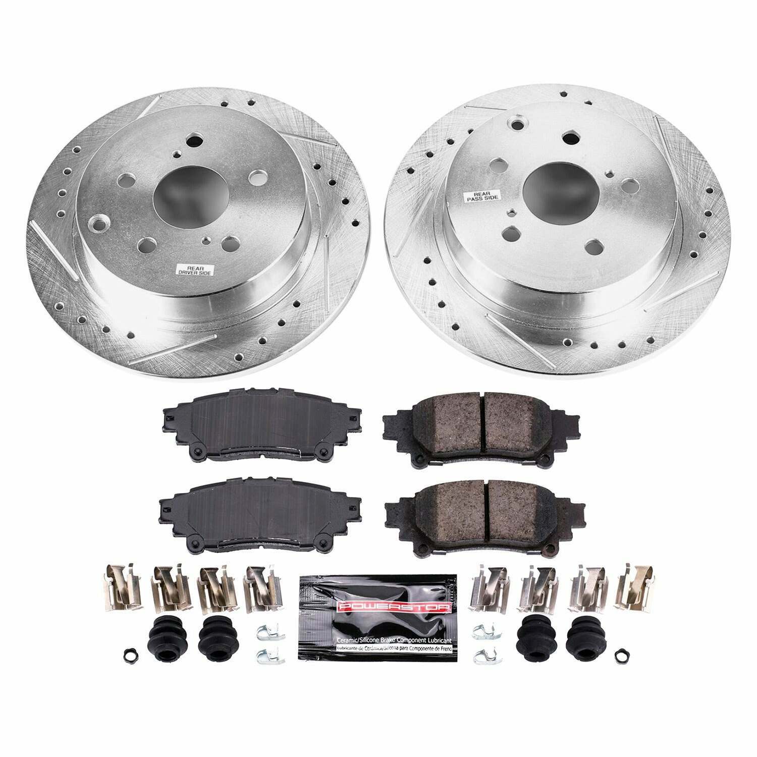 Power Stop 16-18 Toyota Mirai Rear Z23 Evolution Sport Brake Kit - K6099