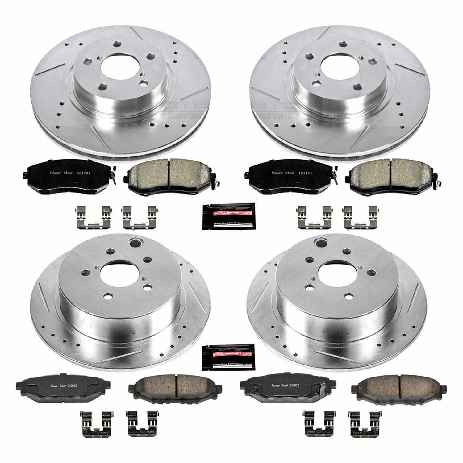 Power Stop 12-16 Subaru Impreza Front & Rear Z26 Street Warrior Brake Kit - K6113-26