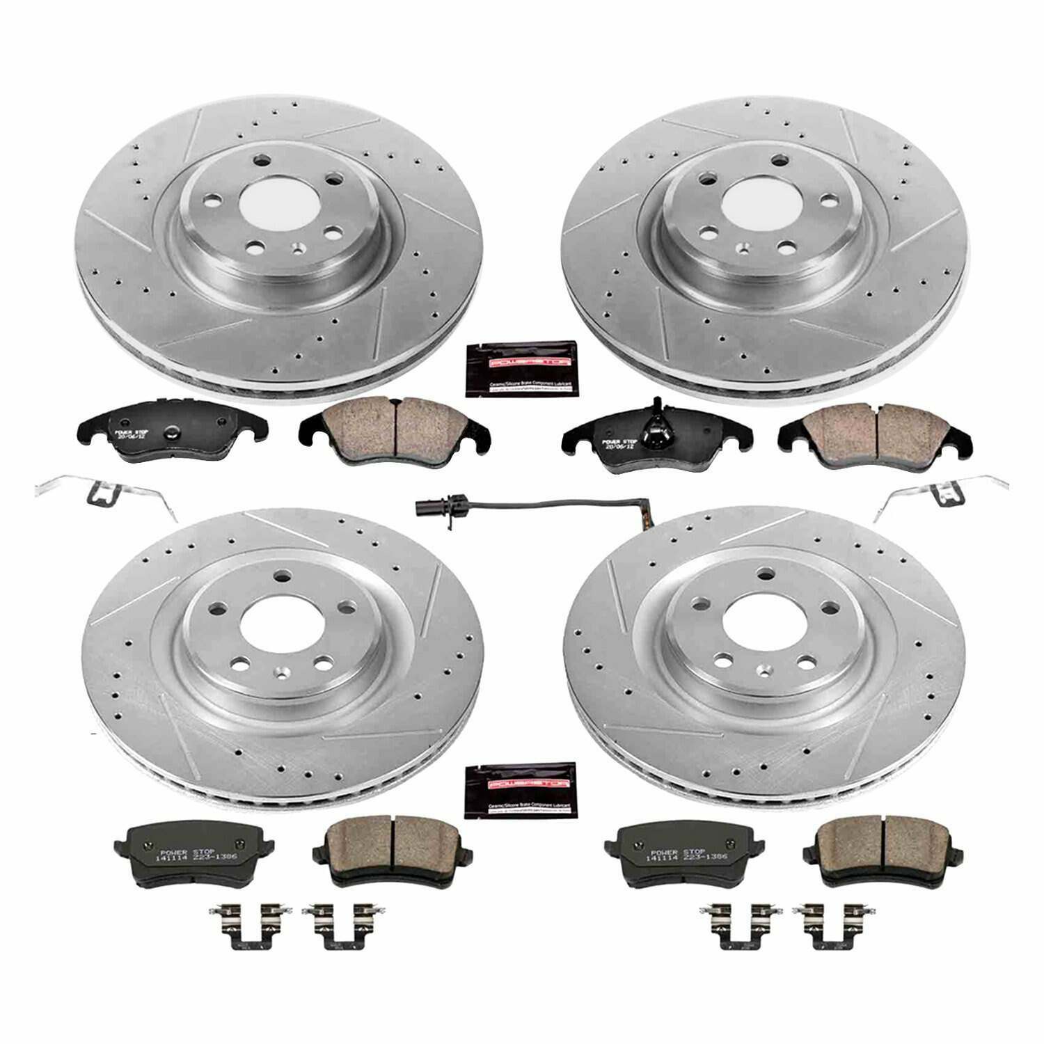 Power Stop 13-16 Audi Q5 Front & Rear Z26 Street Warrior Brake Kit - K6143-26