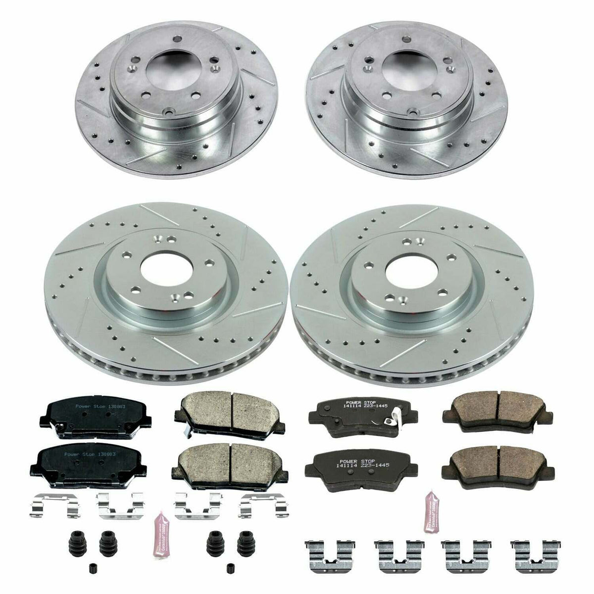 Power Stop 11-15 Kia Optima Front & Rear Z23 Evolution Sport Brake Kit - K6325