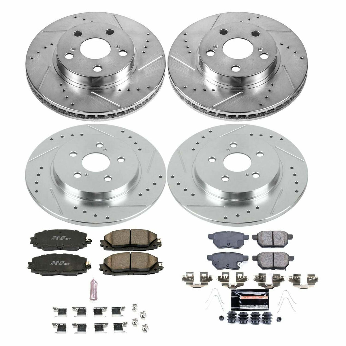 Power Stop 11-17 Lexus CT200h Front & Rear Z23 Evolution Sport Brake Kit - K6487