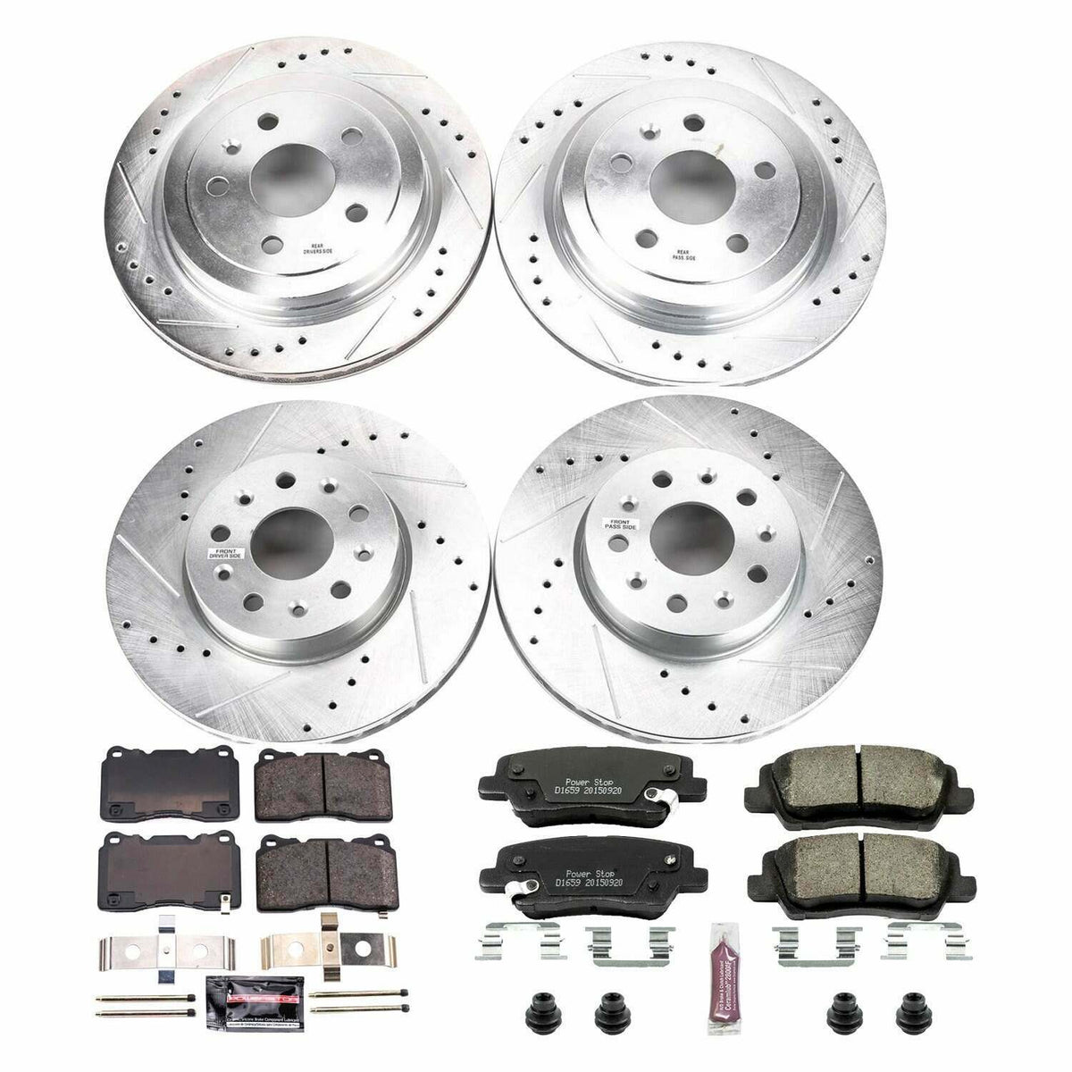 Power Stop 14-18 Cadillac CTS Front & Rear Z23 Evolution Sport Brake Kit - K7000