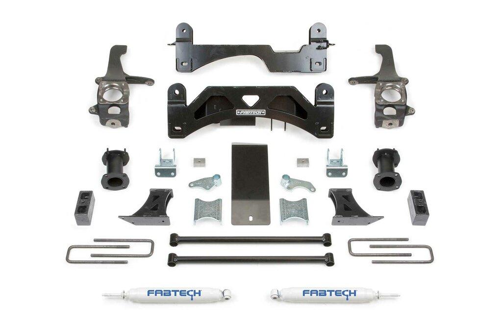 Fabtech 6" Basic Sys W/C/O Spacers & Perf Rr Shks 07-15 Toyota Tundra 2/4Wd (2007-2015 Tundra) - K7009