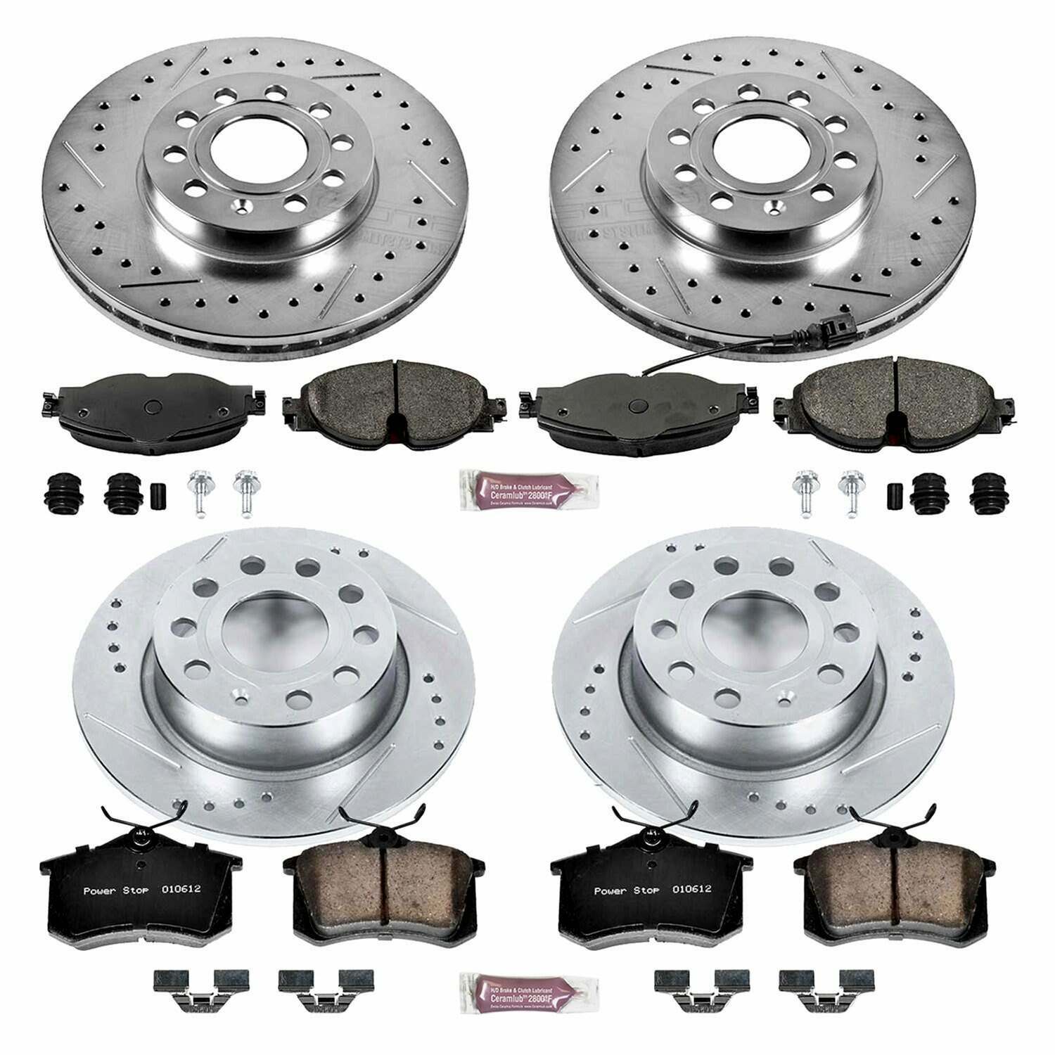 Power Stop 15-16 Volkswagen Golf Front & Rear Z26 Street Warrior Brake Kit - K7109-26