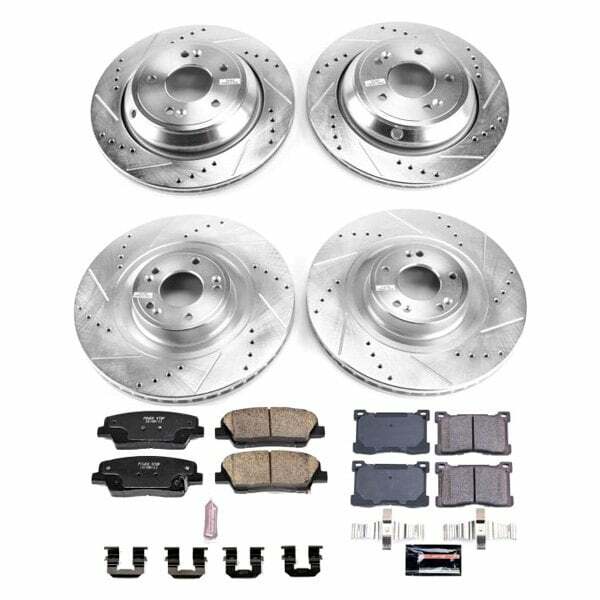 Power Stop 12-16 Hyundai Equus Front & Rear Z23 Evolution Sport Brake Kit - K7342