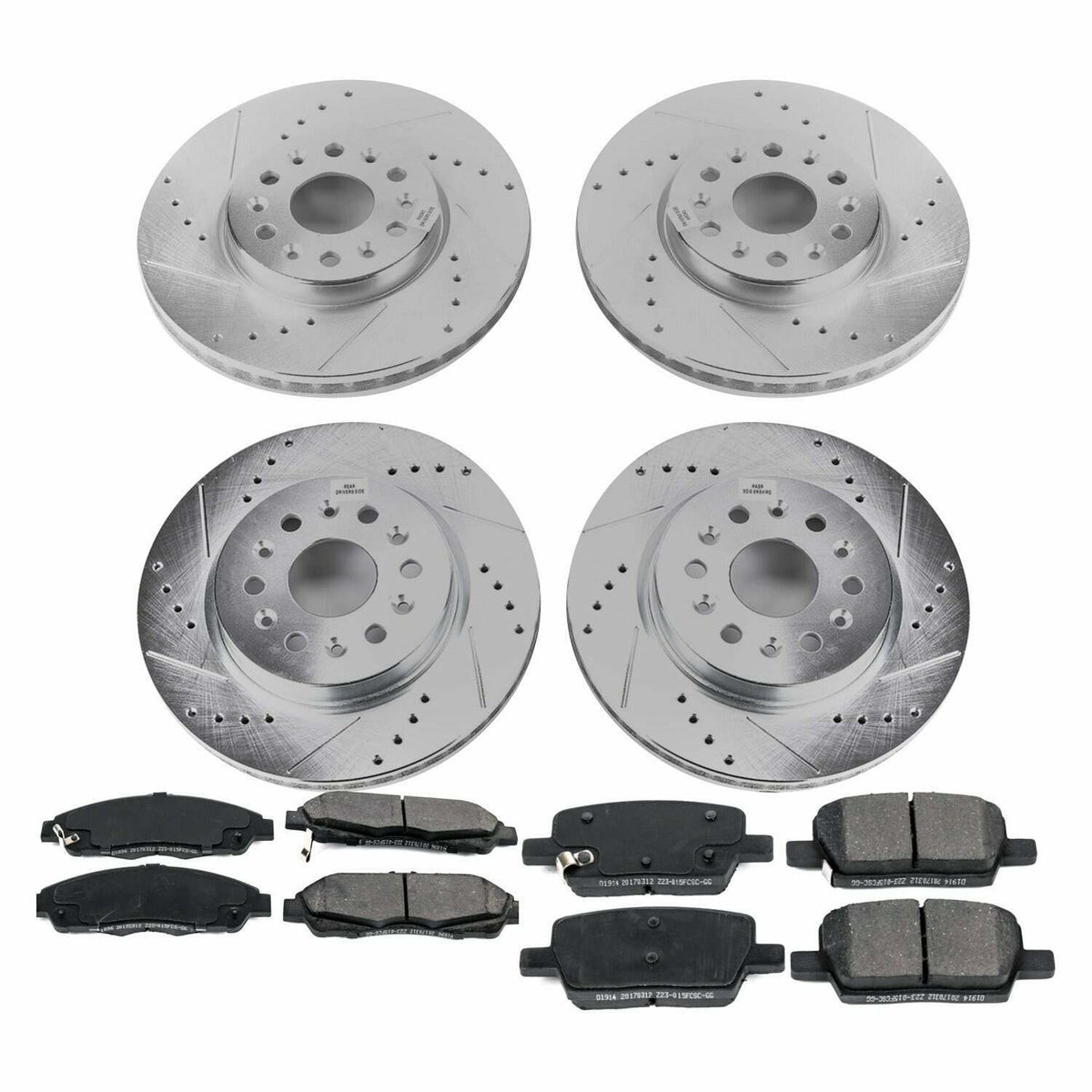 Power Stop 17-18 GMC Acadia Front & Rear Z23 Evolution Sport Brake Kit - K7410