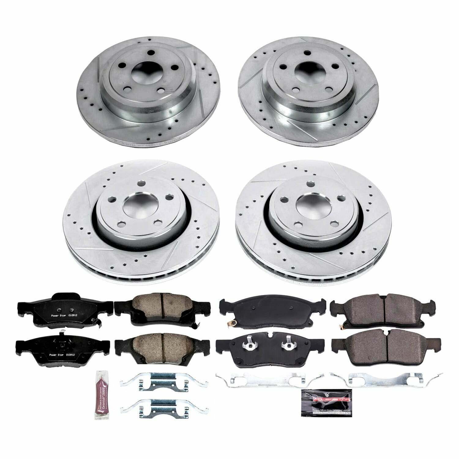 Power Stop 17-19 Jeep Grand Cherokee Front & Rear Z23 Evolution Sport Brake Kit - K7413