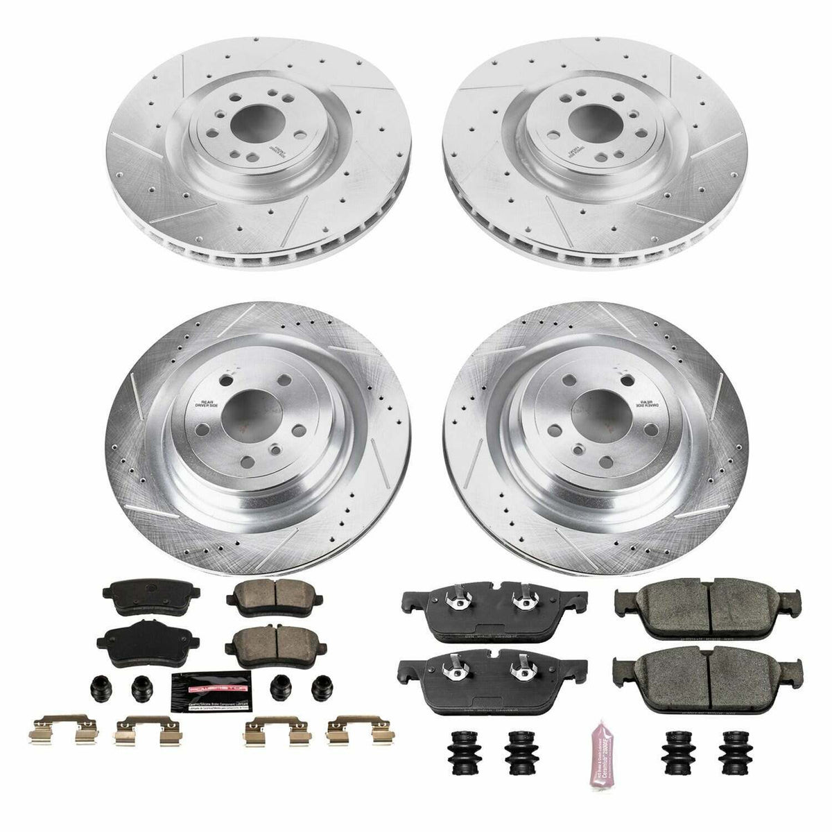 Power Stop 17-18 Mercedes-Benz GLS550 Front & Rear Z23 Evolution Brake Kit - K7443