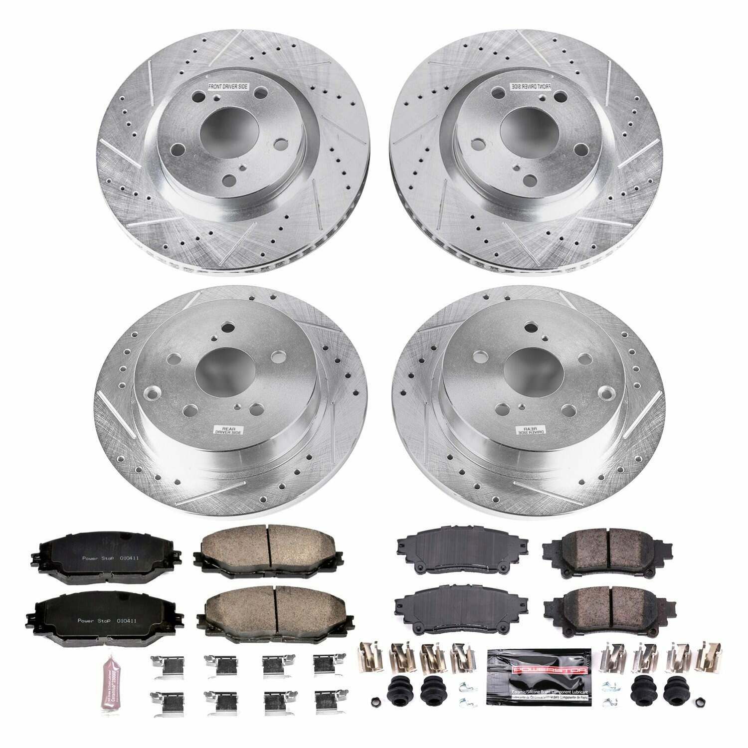Power Stop 16-18 Toyota Mirai Front & Rear Z23 Evolution Sport Brake Kit - K7503