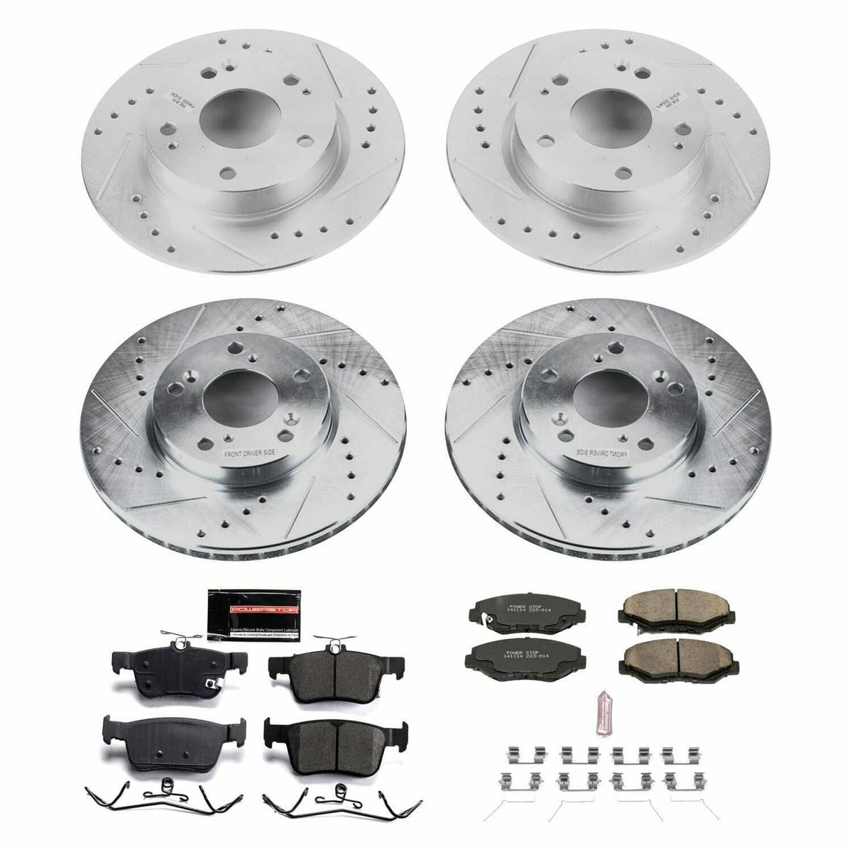 Power Stop 16-19 Honda Civic Front & Rear Z23 Evolution Sport Brake Kit - K7574