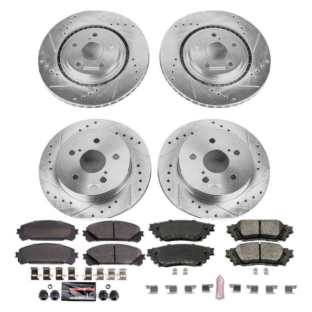 Power Stop 15-17 Lexus NX200t Front & Rear Z23 Evolution Sport Brake Kit - K7605