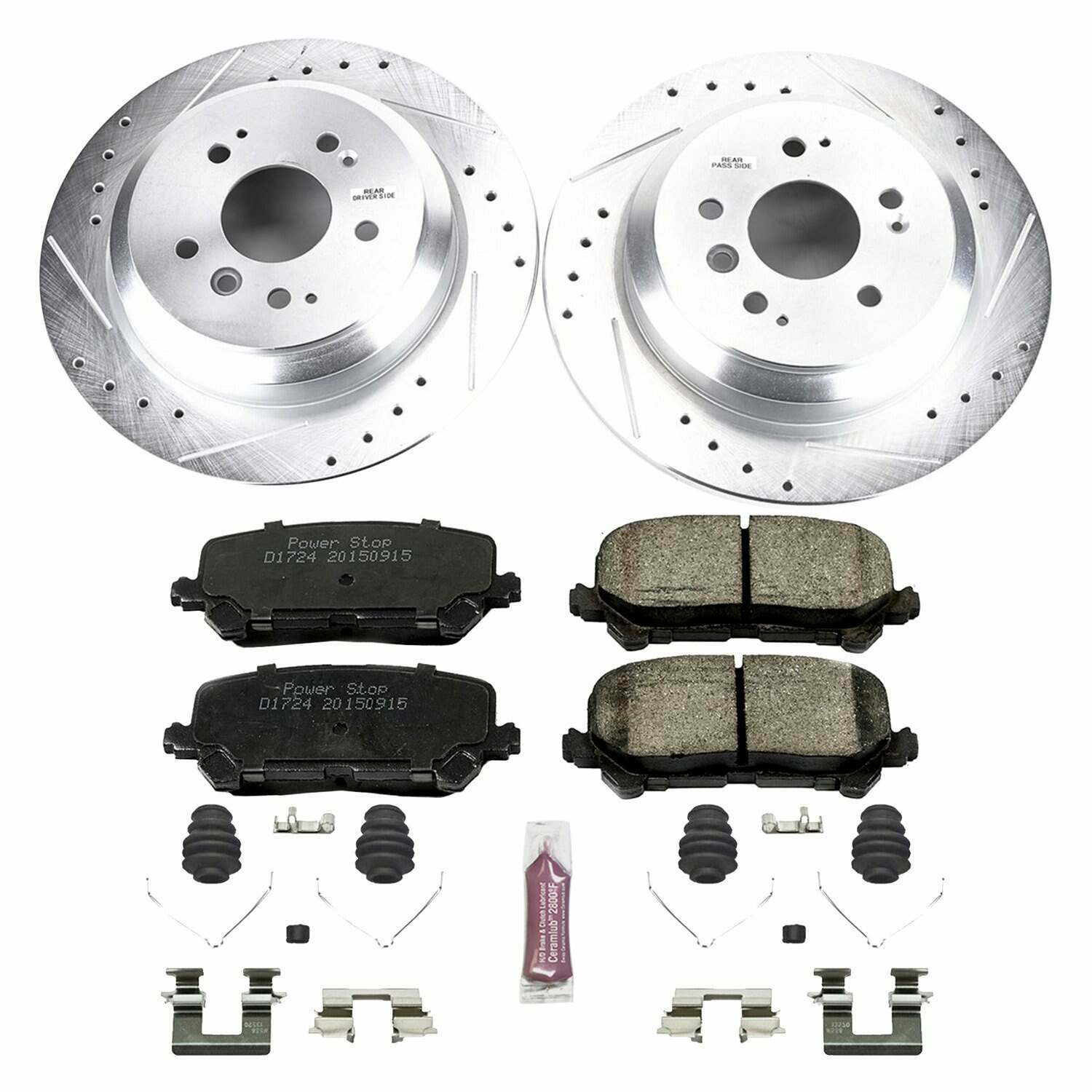 Power Stop 16-19 Honda Pilot Rear Z36 Truck & Tow Brake Kit - K7727-36